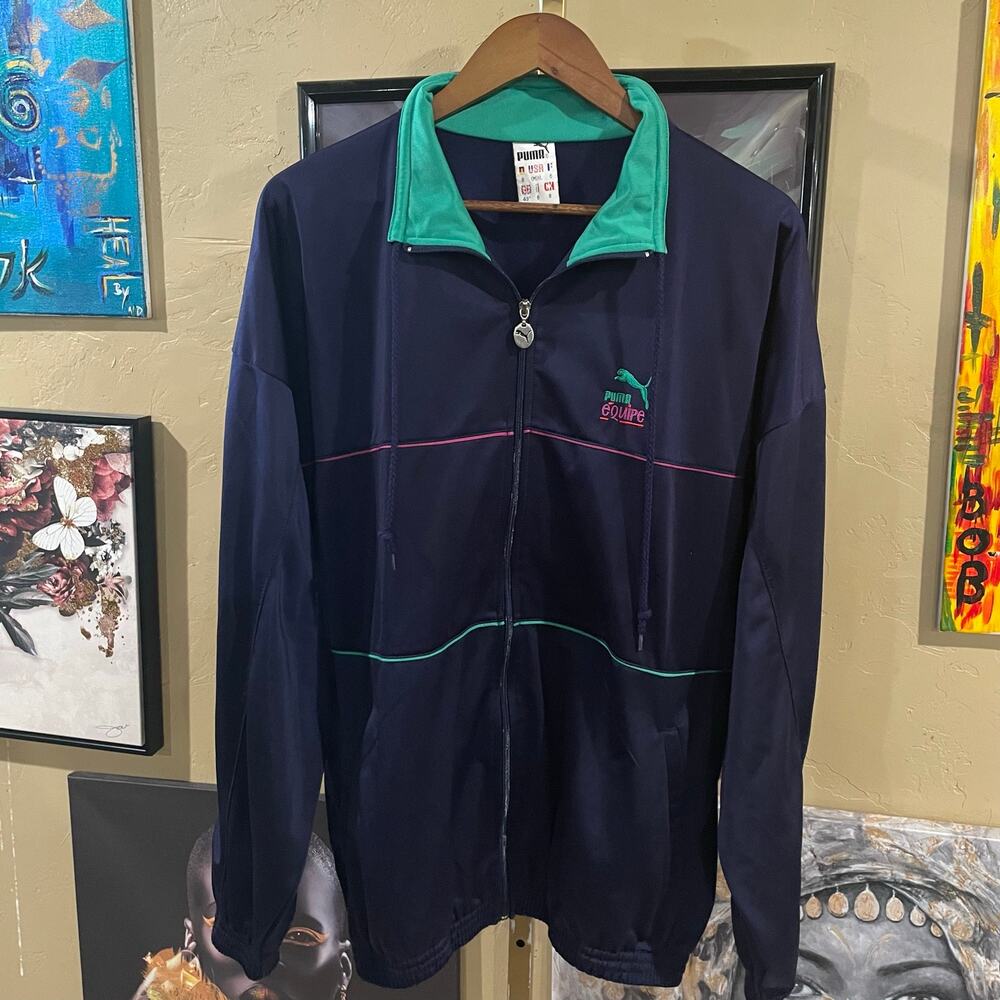 80s Puma Vintage Sportswear Streetwear Euro Import Track Suit Jacket XL